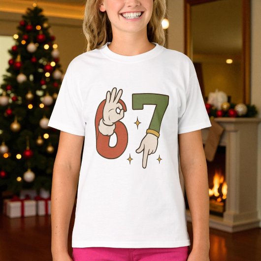 T-shirt Cute Six Seven 67 6 7 Christmas Santa Elf