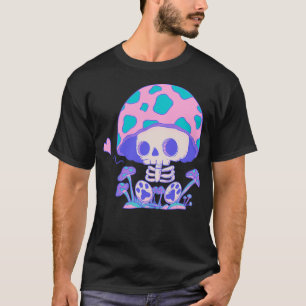 T-shirt Cute Skeleton Mushroom - Éffrayant Fungi Imaginair