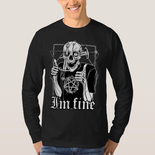 T-shirt Cute Skeleton The Fool Tarot Card Men Women (Devant)