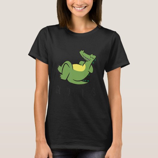 T-shirt Cute Sleeping Alligator Good At Naps  Alligator (Devant)