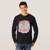 T-shirt Cute Sleeping Kitten Illustration rose (Devant entier)