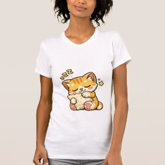 T-shirt Cute Sleepy Cat Pillow