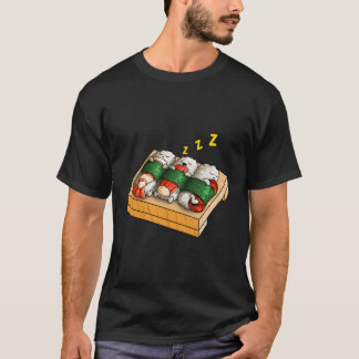 T-shirt Cute Sleepy Sushi Kawaii Drôle Sushi Japonais