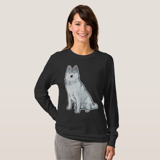 T-shirt Cute Sleigh Dog Siberian Husky (Devant entier)