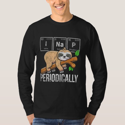 T-shirt Cute Sloth Animal Périodique Table Science Chimist (Devant)