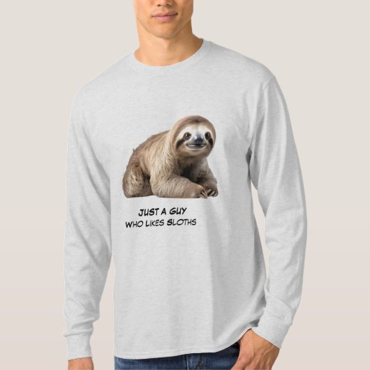 T-shirt Cute Sloth Background (Devant)