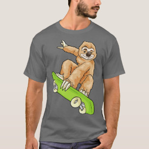 T-shirt Cute Sloth est un skateboard
