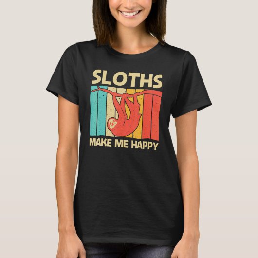 T-shirt Cute Sloth For Men Women Giant Sloth   Sloths Vint (Devant)