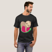 T-shirt Cute Sloth Watermelon (Devant entier)