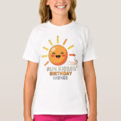 T-shirt Cute Smiling Sun Birthday Wishes Toddler (Devant)