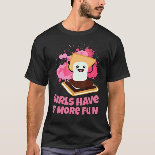 T-shirt Cute Smores Camping Les filles ont S'more Fun Camp (Devant)