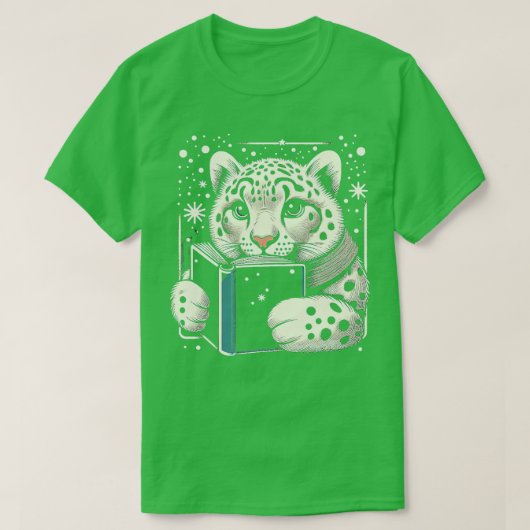 T-shirt Cute Snow Leopard Cub Big Cat Animal Art (Design devant)