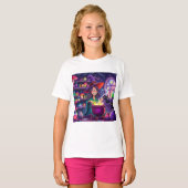 T-shirt Cute sorcière brassée (Devant entier)