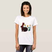 T-shirt Cute Spring Rabbit Daffodil Art (Devant entier)