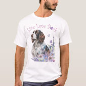T-shirt Cute Springer Spaniel Chien Floral (Devant)