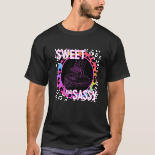 T-shirt Cute Squirrel 90s Nostalgia Arc-en-ciel Empreinte