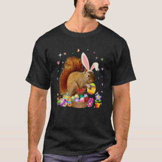 T-shirt Cute Squirrel Easter Day Bunny Eggs Easter Costume