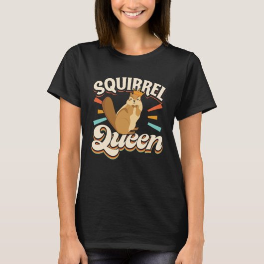 T-shirt Cute Squirrels Rodent Squirrel Queen (Devant)