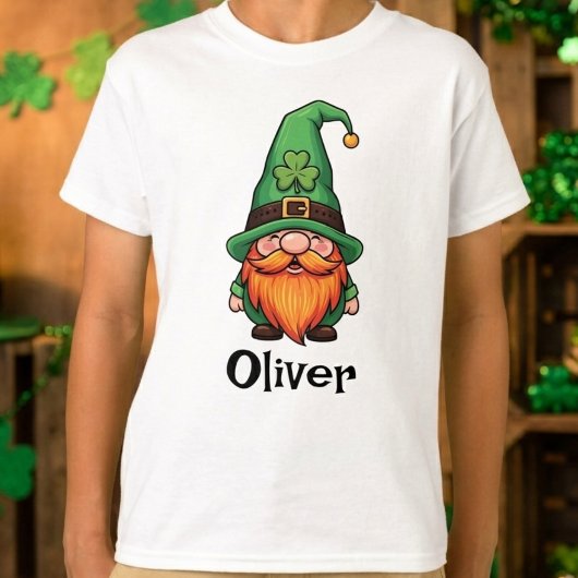 T-shirt Cute St. Patrick's Day Lucky Leprechaun Gnome 