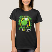 T-shirt Cute St Patricks Day Rainbow Llama Feeling Lucky S (Devant)