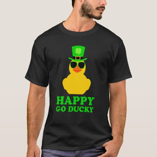 T-shirt Cute St Patrick's Day Rubber Duck Sunglasses Hat P (Devant)