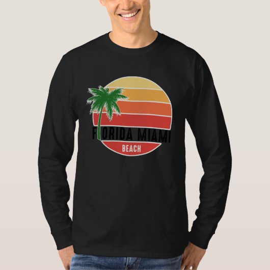 T-shirt Cute Summer Beach Vacation Tees  Florida Miami Bea (Devant)