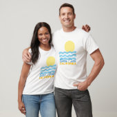 T-shirt Cute Sun & Sea Customizable w/ Your Town, State  (Unisexe)