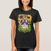T-shirt Cute Sunflower Baseball Gnome For Women And Baseba (Devant)
