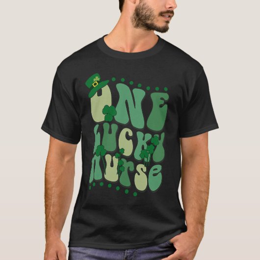 T-shirt Cute Super One Lucky Nurse Retro St Patrick's Day (Devant)
