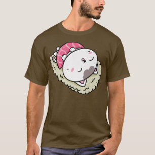T-shirt Cute Sushi Chat Kawaii Anime Neko Animal Animal An