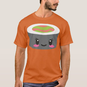 T-shirt Cute Sushi Face Nigiri Maki Sashimi Saumon Japon F
