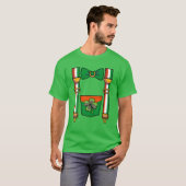 T-shirt Cute Suspenders Bowtie Green Tuxedo St patrick Da (Devant entier)