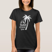 T-shirt Cute Sweet Summertime Summer With A Palm Tree Beac (Devant)