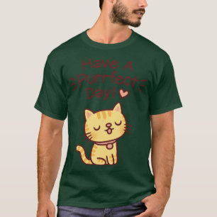 T-shirt Cute Tabby Cat Avoir Un Jeu De Jour Purfait