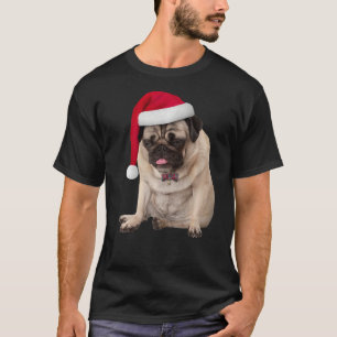 T-shirt Cute Tan Carlin Santa Hat Plaid Bowtie Image Chris