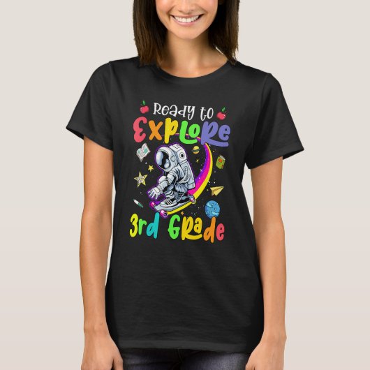 T-shirt Cute third grade crew Mermaid style for third grad (Devant)