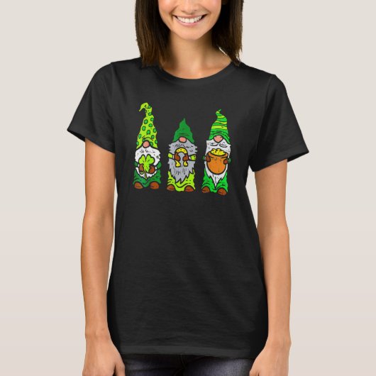 T-shirt Cute Three Gnome Shamrocks Saint Patrick's Day Men (Devant)