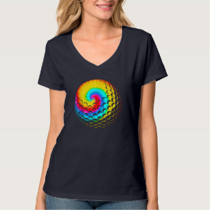 T-shirt Cute Tie Dye Golf Cadeau Hommes Femmes Drôle Rainb