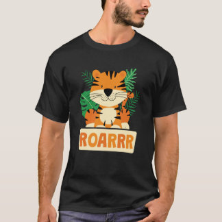 T-shirt Cute Tiger Roarrr Girl Boys Tiger Cat Animal Frien