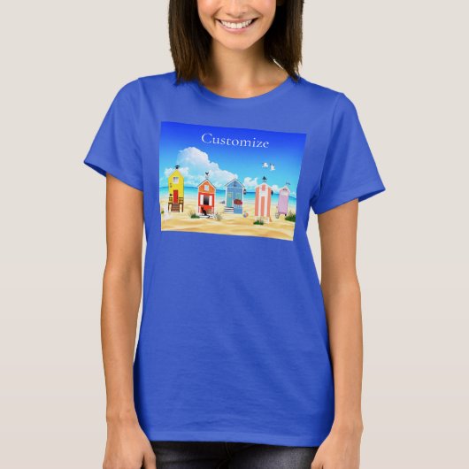T-shirt Cute Tiny Beach Shacks Thunder_Cove (Devant)