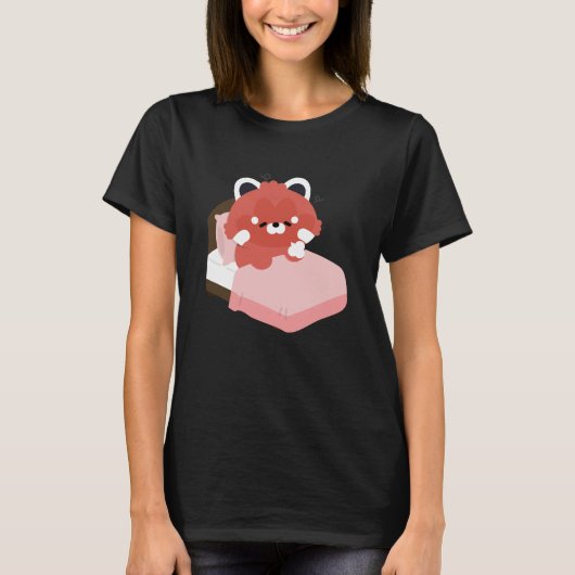 T-shirt Cute Tired Red Panda (Devant)