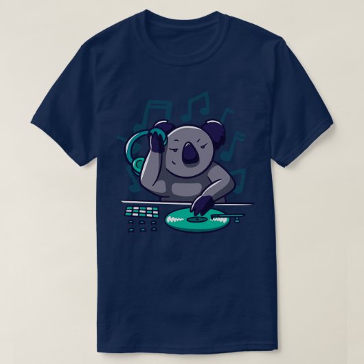 T-shirt Cute toon Koala DJ (Design devant)