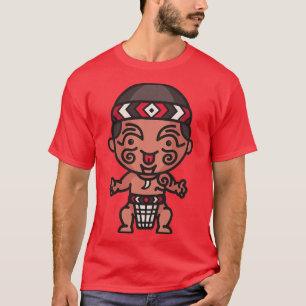 T-shirt Cute toon traditionnel maori