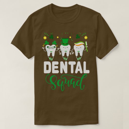 T-shirt Cute Tooth Leprechaun Casquette Dental Squad St pa (Design devant)