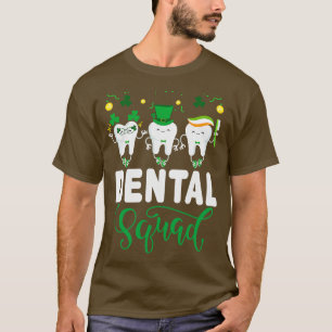 T-shirt Cute Tooth Leprechaun Casquette Dental Squad St pa