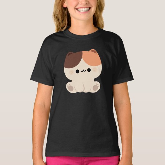 T-shirt Cute Tortie Chat (Devant)