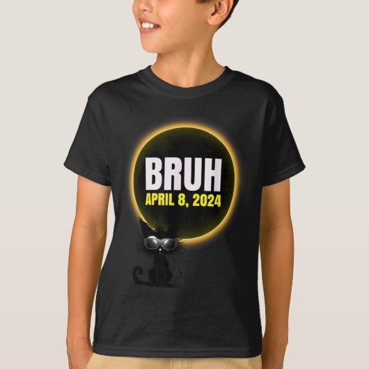 T-shirt Cute Total Solar Eclipse Cat Saying (Devant)