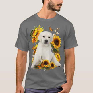 T-shirt Cute Tournesol Labrador Chien Papa Maman Fête des 