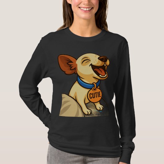 T-shirt Cute Toy Fox Terrier Yawning (Devant)