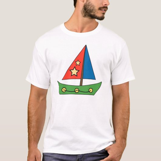 T-shirt Cute Toy Sailboat (Devant)
